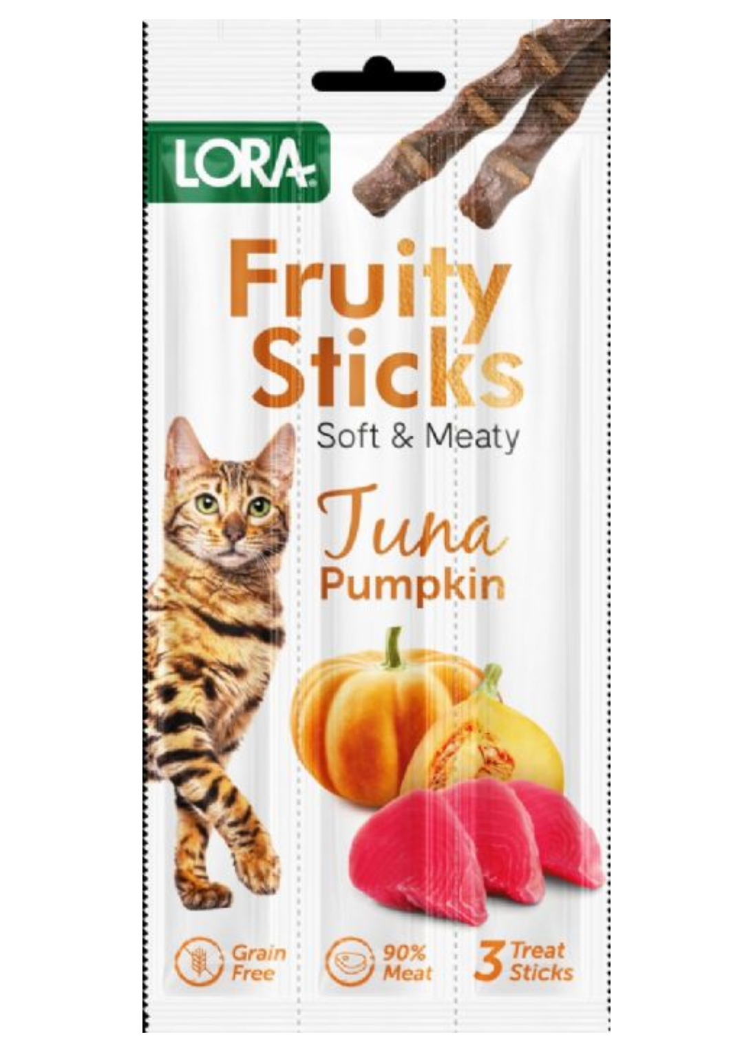 Lora Proff Fruity Sticks Ton Balığı ve Balkabaklı Kedi Ödülü 3x5Gr 24\'lü