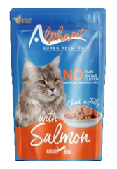 Alpha Pet Somonlu Jöleli Kedi Pouch 85Gr. 24\'Lü