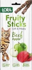 Lora Proff Fruity Sticks Biftekli ve Elmalı Kedi Ödülü 3x5Gr 24\'lü