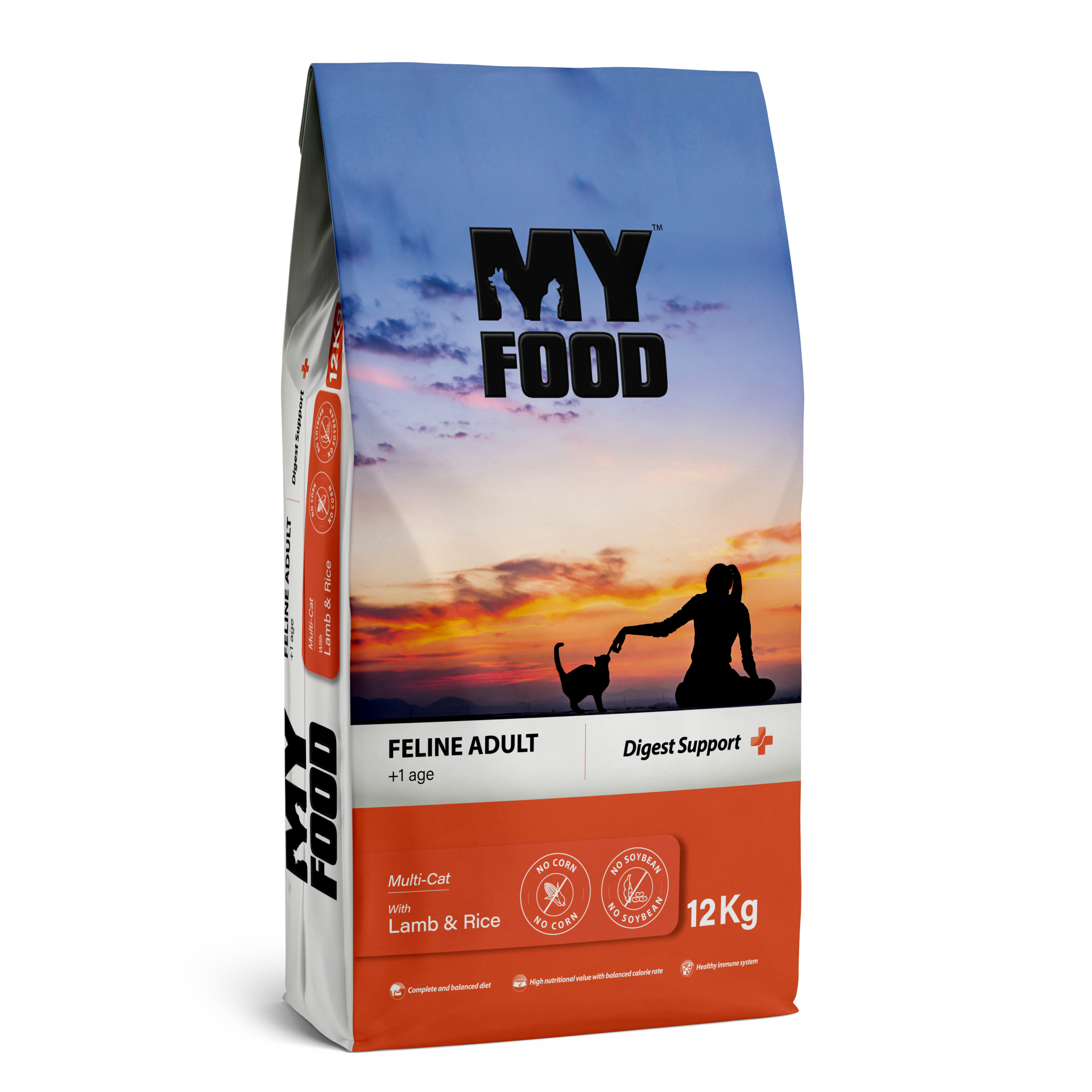 MyFood Yetişkin Kedi Maması Kuzulu & Pirinçli 12 KG