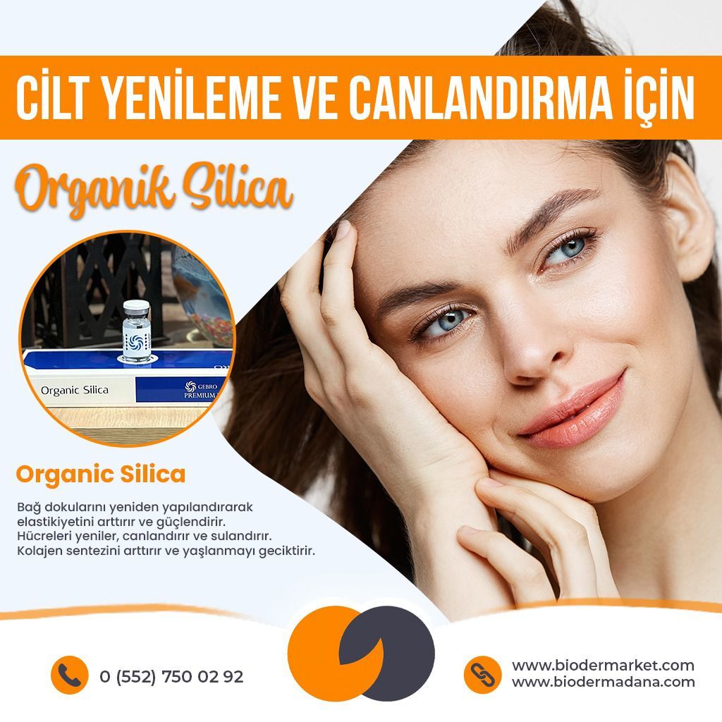 Gebro Saf Organic Silica Serum Organik Silika Mezoterapi Kolajen Tek Flakon 1X10ML Orijinal Spain