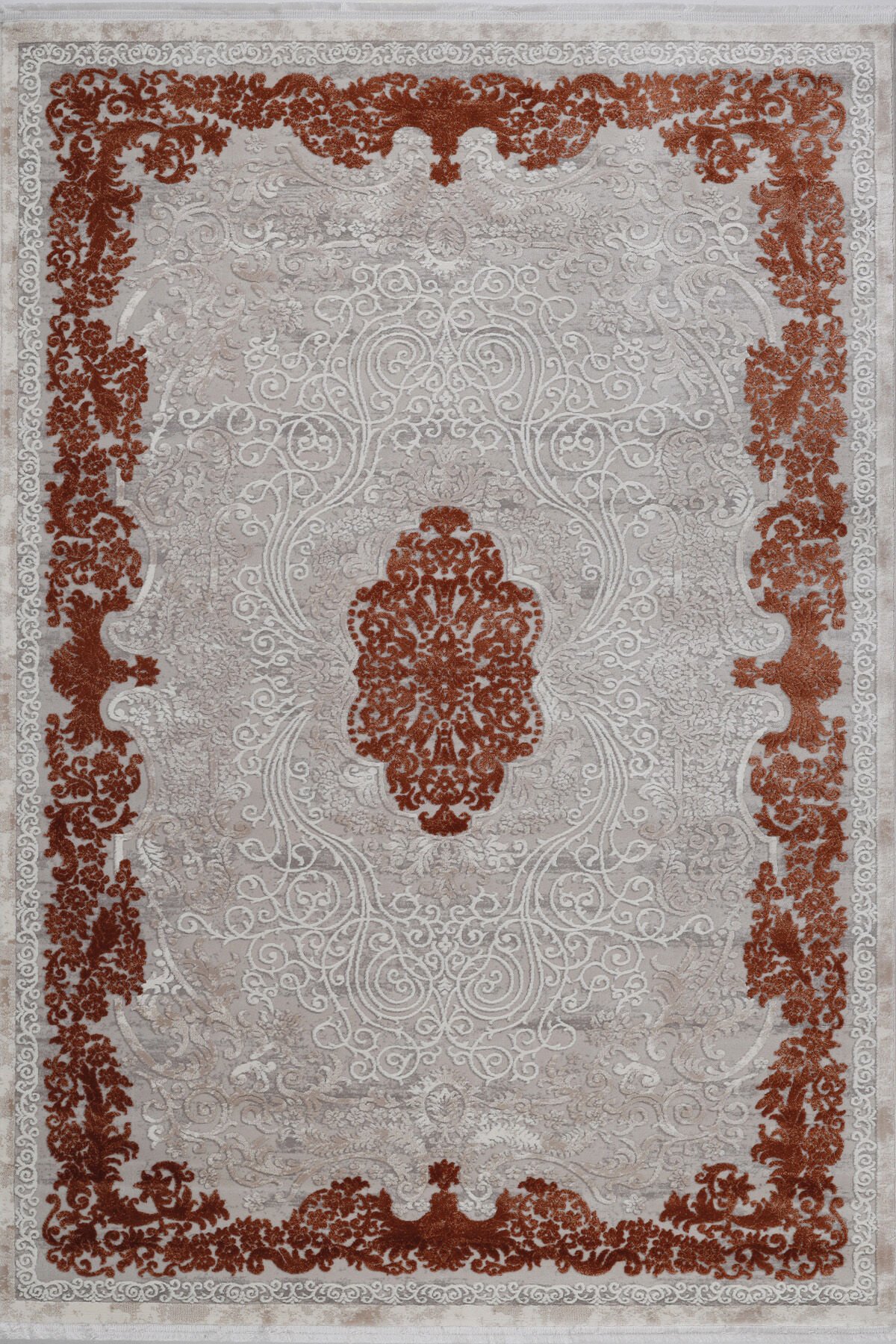 ASPENDOS KLASİK 4191T GRİ-TERRA AKRİLİK MAKİNA HALISI