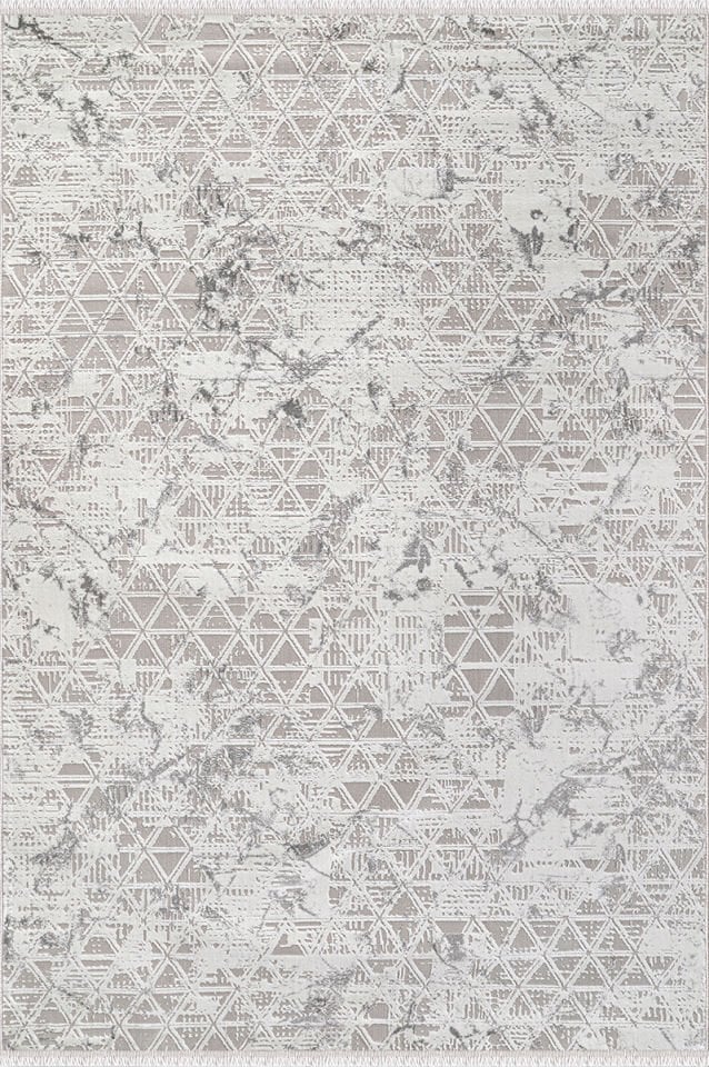 ALMOSS SUARE 6708G GREY-CREAM MAKİNE HALISI
