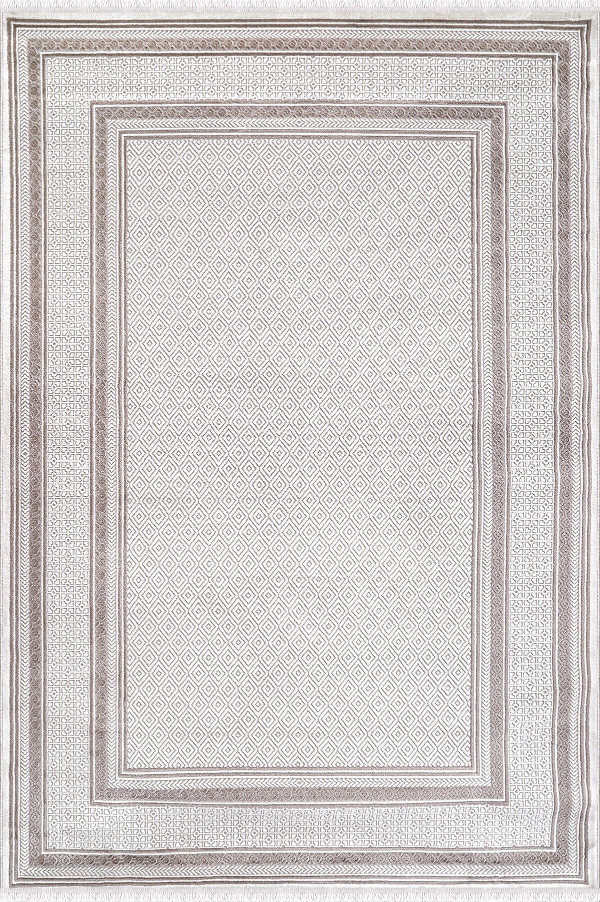 ALMOSS SUARE 6757B BEIGE-CREAM MAKİNE HALISI