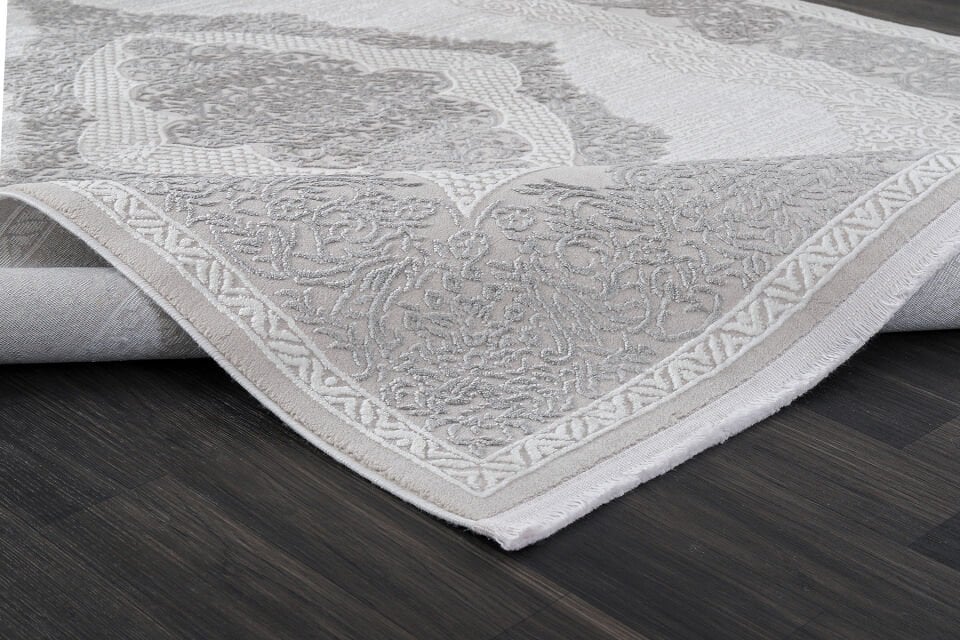 ALMOSS SUARE 6778G GREY-CREAM MAKİNE HALISI