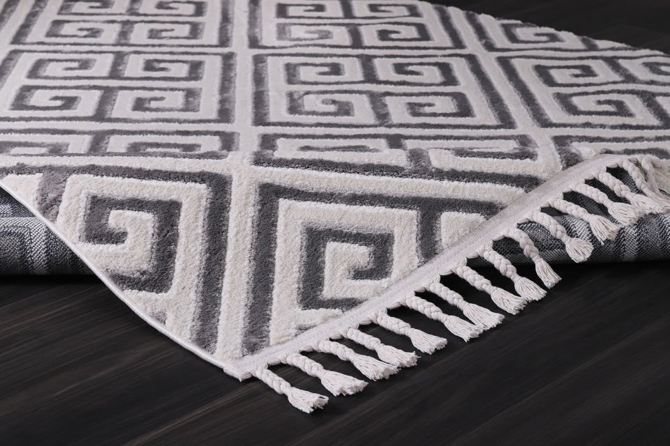 EYLÜL B676B CREAM-L.GREY DEKORATİF MAKİNE HALISI