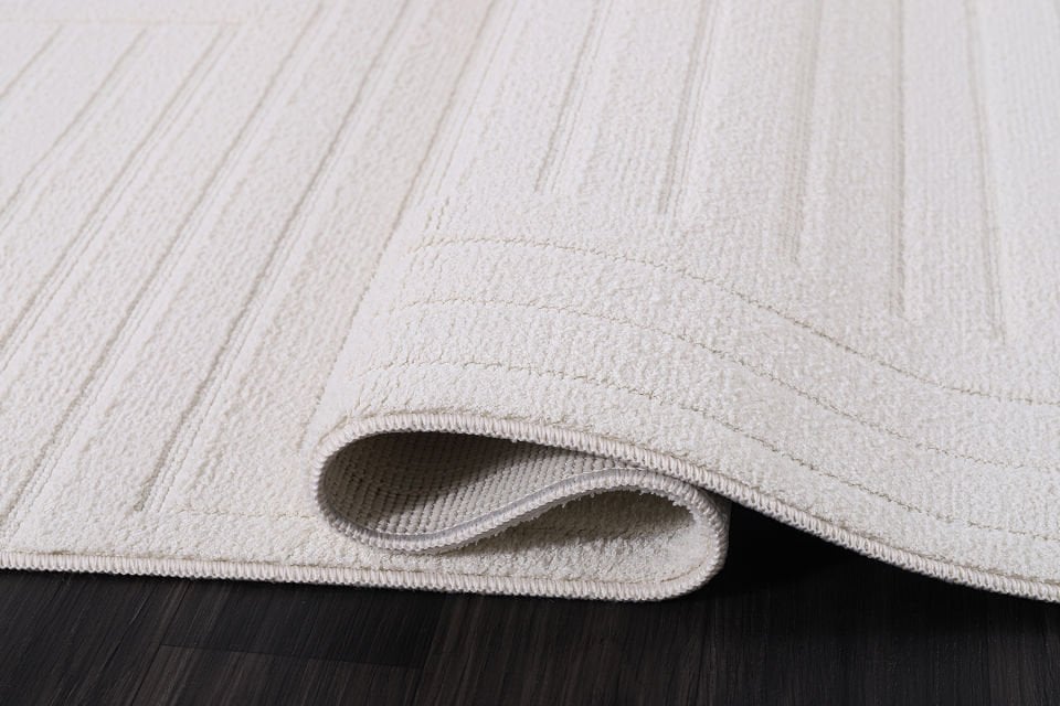 ALMOSS DOLCE 1337C BEYAZ DEKORATİF MAKİNE HALISI