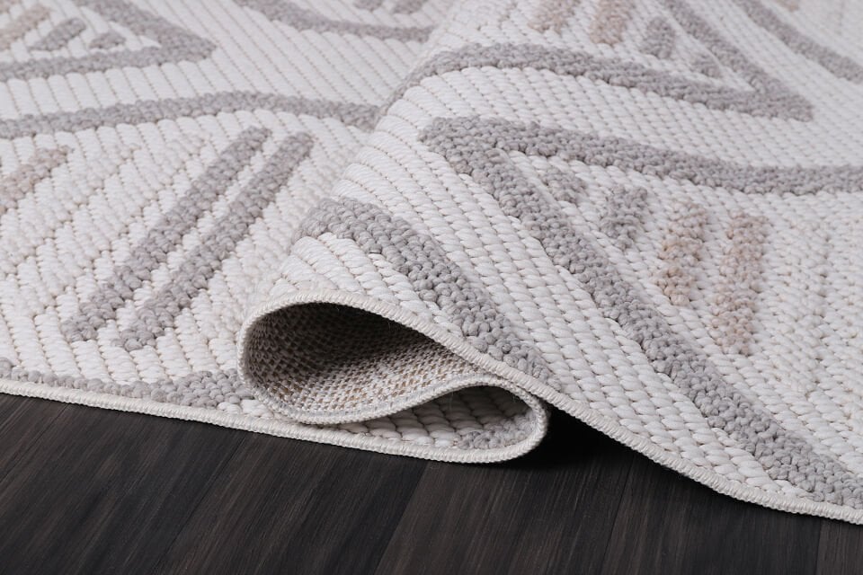 CARİNA 8352B BEYAZ-BEJ DEKORATİF MAKİNE HALISI