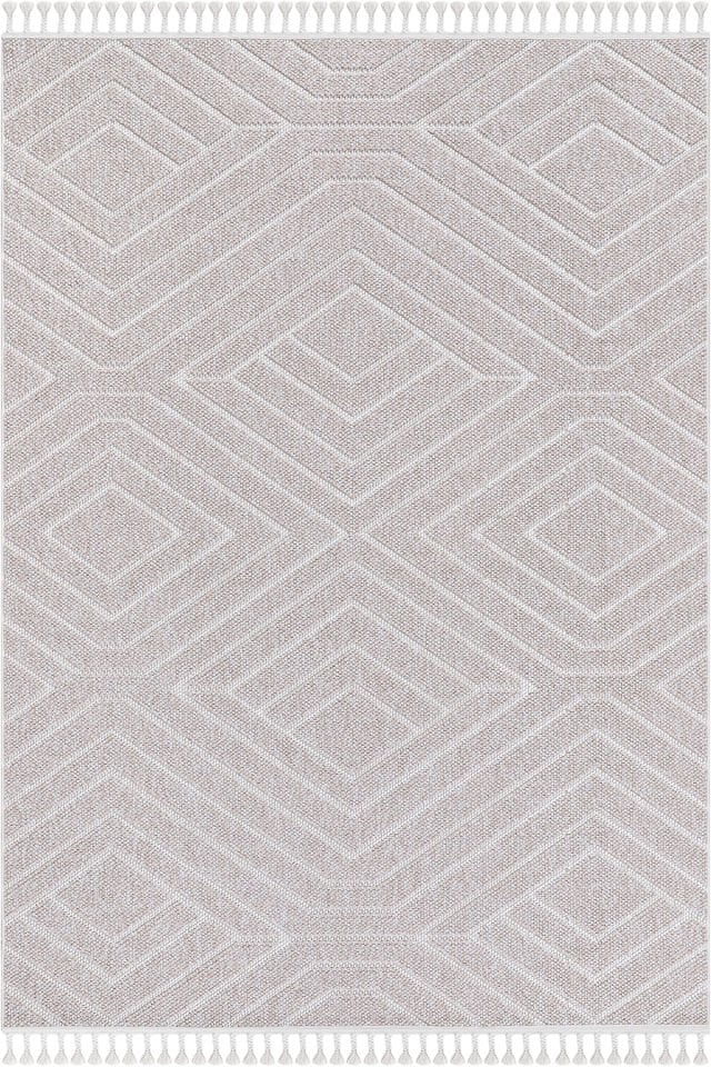 CARINA 8360D BEIGE-WHITE DECORATIVE MACHINE CARPET
