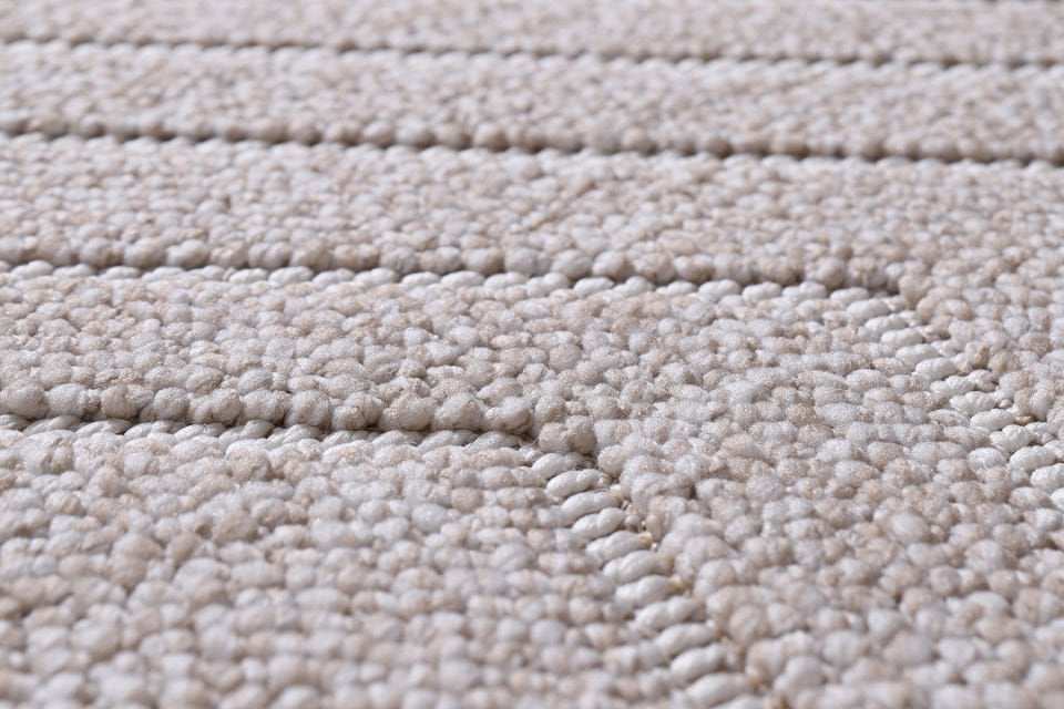 CARINA 8360D BEIGE-WHITE DECORATIVE MACHINE CARPET