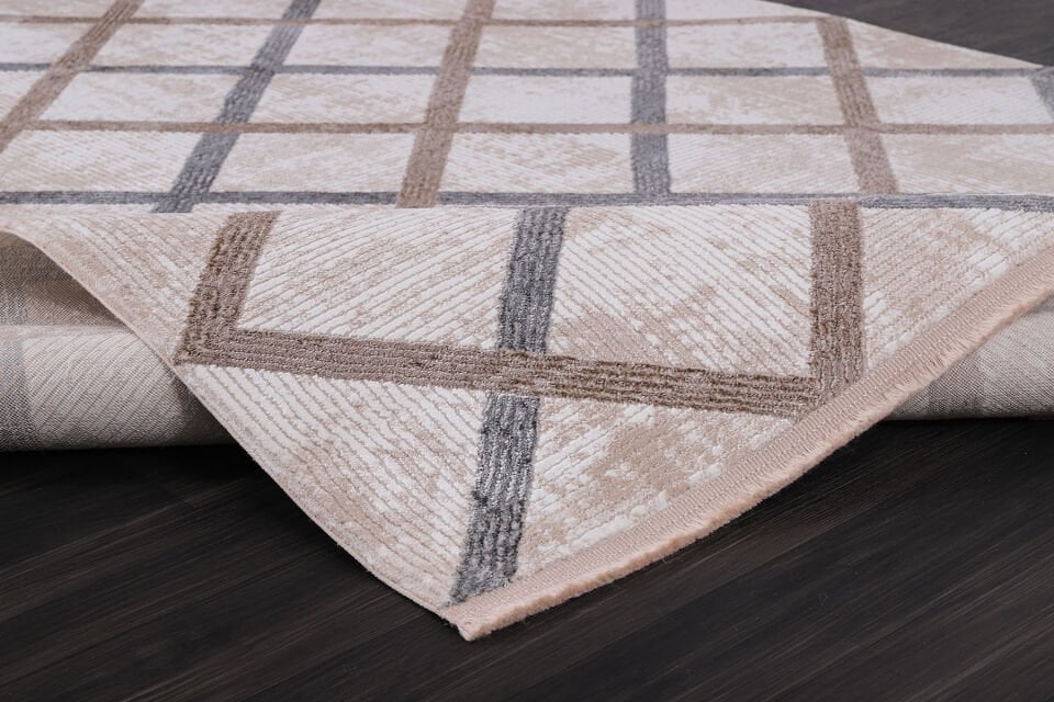 ALMOSS MOCCA TARZ 5273D BEYAZ-GRİ MAKİNE HALISI