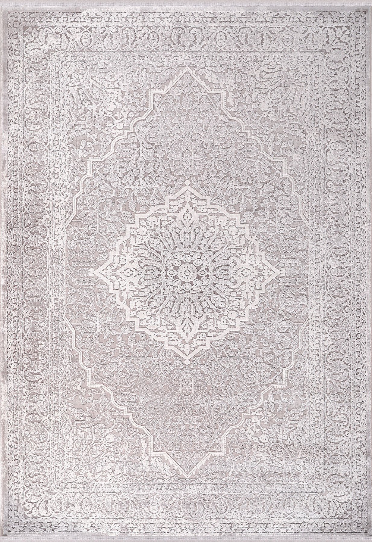 ASPENDOS KLASİK 4195B GRİ-BEJ AKRİLİK MAKİNA HALISI