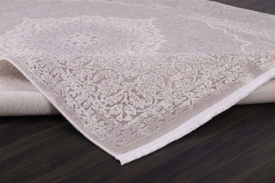 ASPENDOS KLASİK 4195B GRİ-BEJ AKRİLİK MAKİNA HALISI