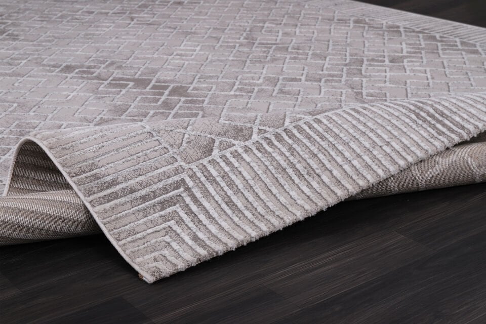 ALMOSS AURA 7227G GRİ-GRİ MAKİNE HALISI