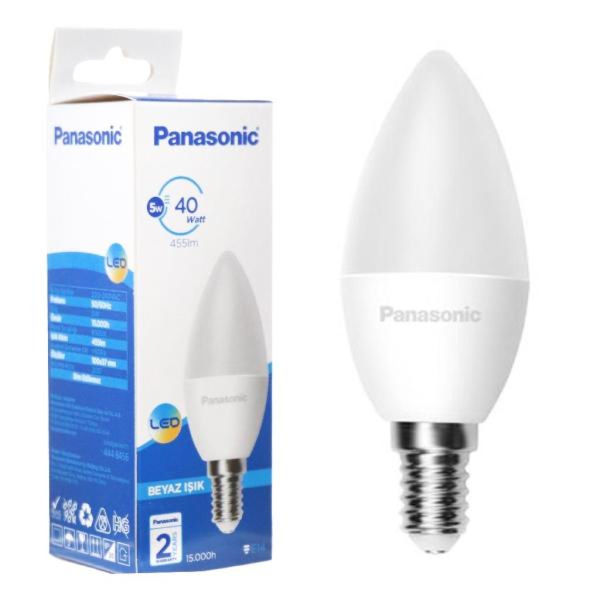 PANASONİC LED LAMBA 5W BEYAZ E14 455LM 6500K