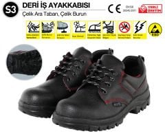 414 - (40 Numara) S3 DERİ İŞ AYAKKABISI ÇELİK BURUN