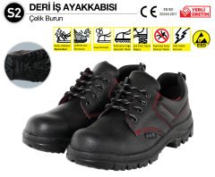 414 - (41 Numara) S2 DERİ İŞ AYAKKABISI ÇELİK BURUN