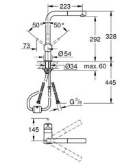 Grohe Minta Eviye Bataryası - 32168000