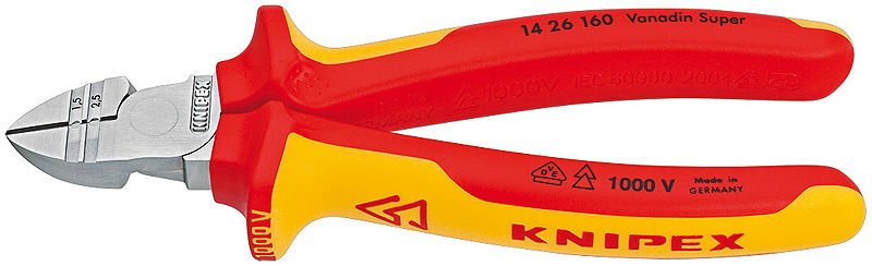 KNIPEX 14 26 160 KABLO SIYIRICILI YAN KESKİ