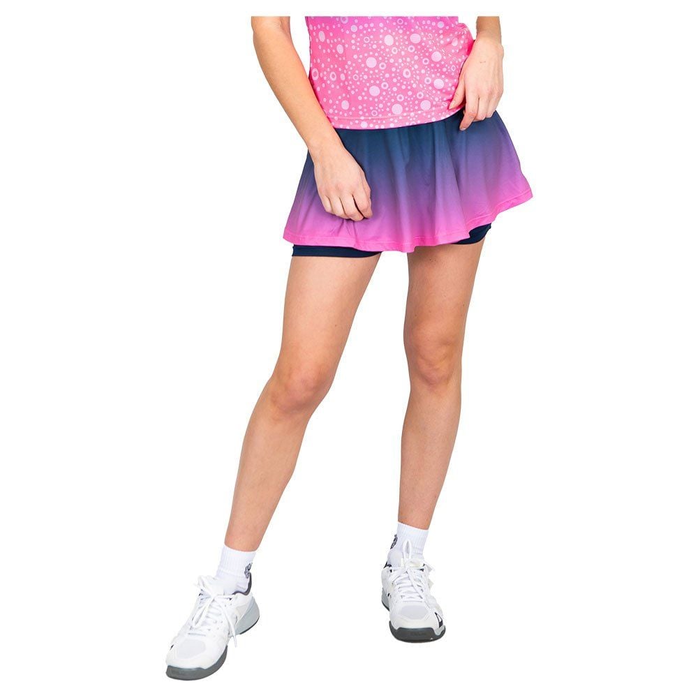 Bidi Badu Colortwist Printed Wavy Tenis Eteği -  Pembe/Lacivert