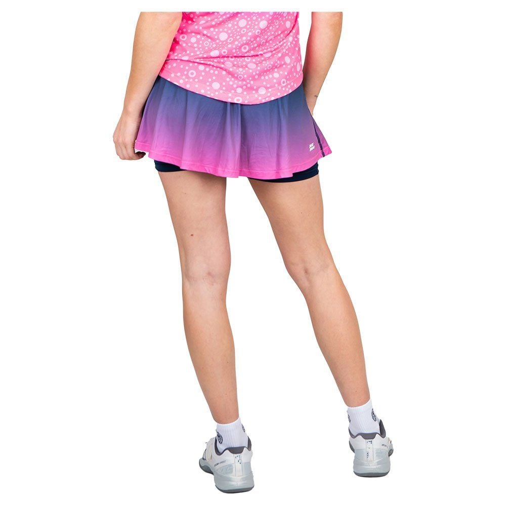 Bidi Badu Colortwist Printed Wavy Tenis Eteği -  Pembe/Lacivert