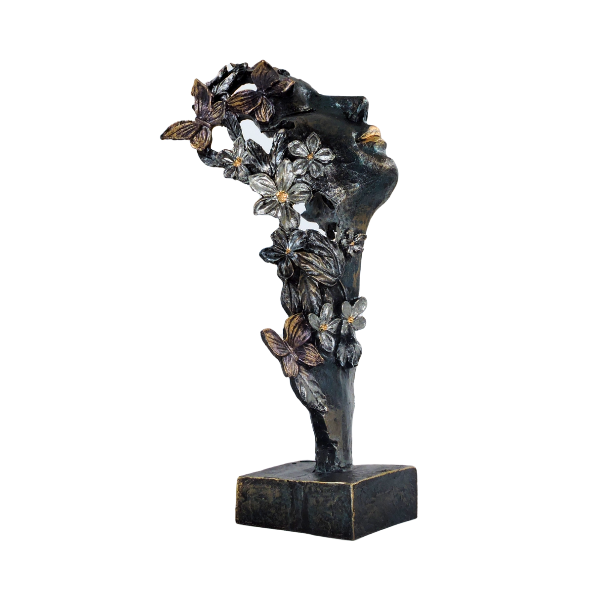 Çiçekli Soyut Kadın Mask