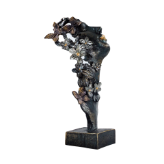 Çiçekli Soyut Kadın Mask