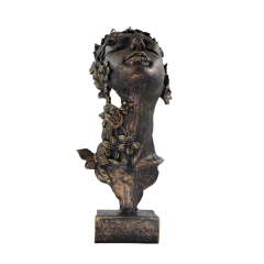 Çiçekli Soyut Kadın Mask