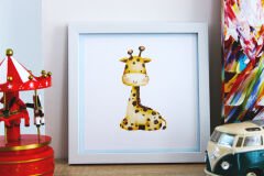 ERKEK BEBEK ODASI SAFARİ HAYVANLAR ZÜRAFA TABLO