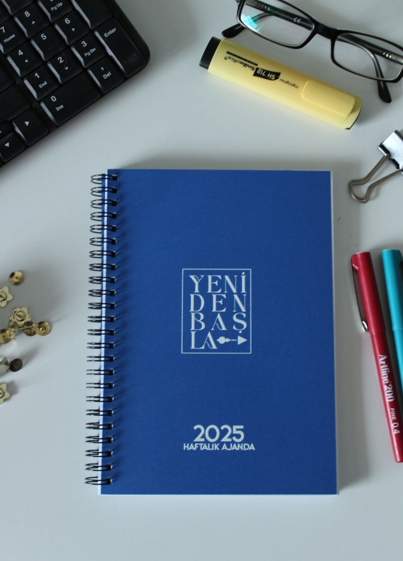 YENİDEN BAŞLA 2025 HAFTALIK AJANDA (MAVİ)