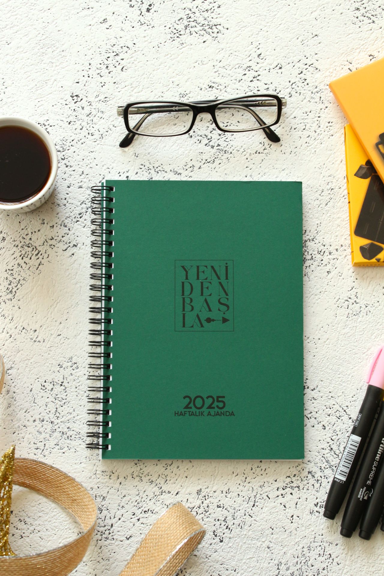 YENİDEN BAŞLA 2025 HAFTALIK AJANDA (YEŞİL)