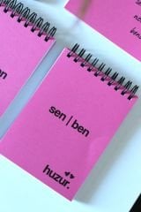 SEVGİLİLER GÜNÜNE ÖZEL ÜÇLÜ NOT DEFTERİ SETİ PEMBE