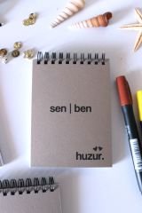 SEVGİLİLER GÜNÜNE ÖZEL ÜÇLÜ NOT DEFTERİ SETİ BEJ