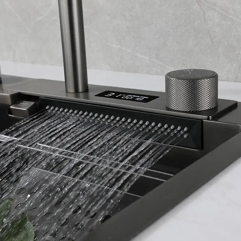 The Sink Teknolojik Eviye Seti Led Ekran 4 Fonksiyonlu Eviye Bataryası ve Aksesuarlar Dahil