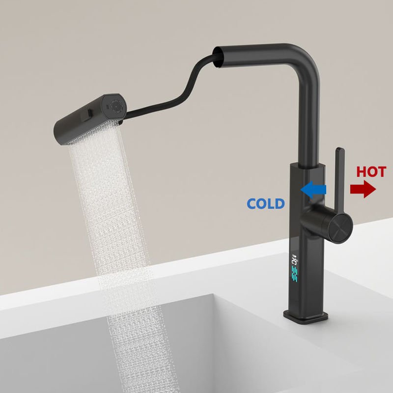 The Sink 3 Fonksiyonlu Siyah Led Ekran Eviye Bataryası
