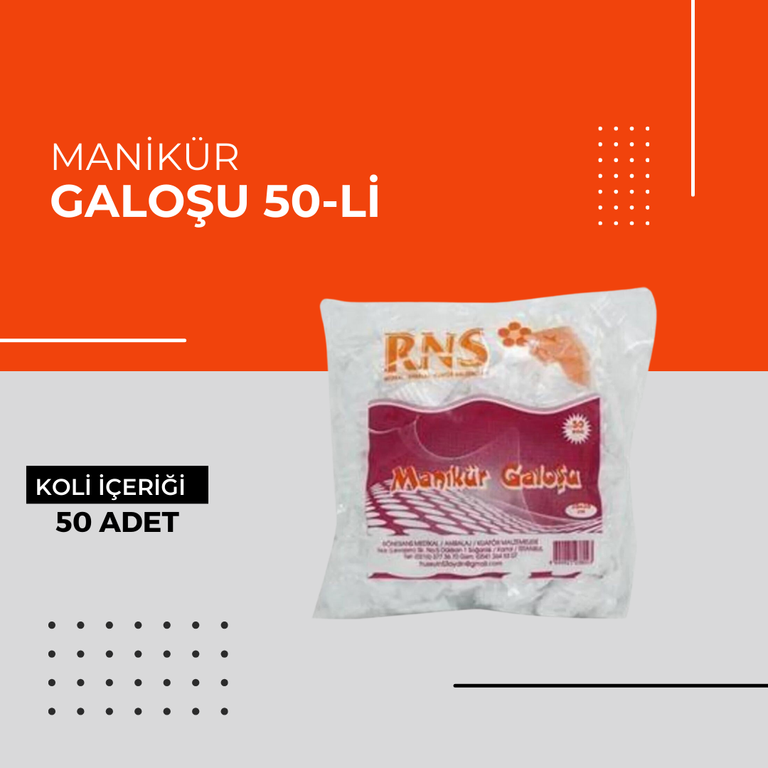 (Toptan) Manikür Galoşu 50-li 1 Koli (50 Adet)