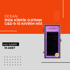(Toptan) İpek Kirpik C/D Kıvrım 0.07 - 9-15 Mix 1 Paket (10 Adet)