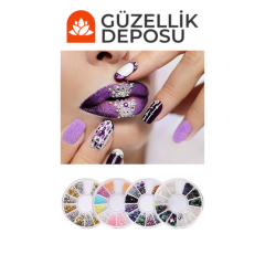 Tırnak Süsleme Taşı 4'lü Set,Nail Art Süsleme Taşı