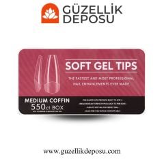 Misyul Soft Gel Tips Medium Coffin 550'li (Soft Jel Tips)