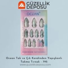 Ocean Takma Tırnak Tak Ve Çık Kendinden Yapışkanlı - 795