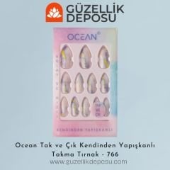 Ocean Takma Tırnak Tak Ve Çık Kendinden Yapışkanlı - 766