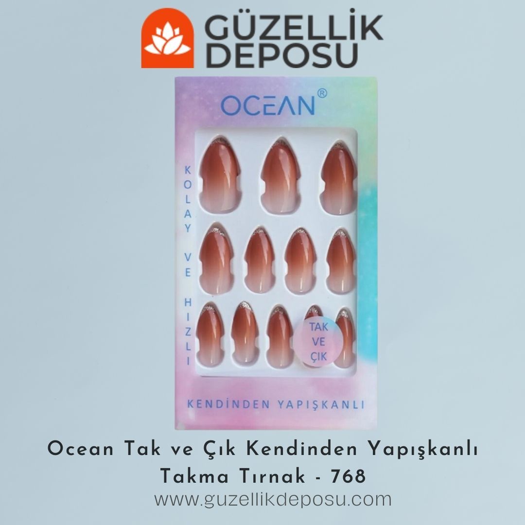 Ocean Takma Tırnak Tak Ve Çık Kendinden Yapışkanlı - 768