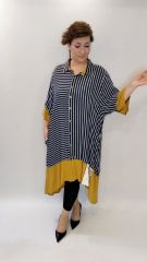 LOVEDROBE CIZGI DETAYLI GOMLEK ELBISE 2234