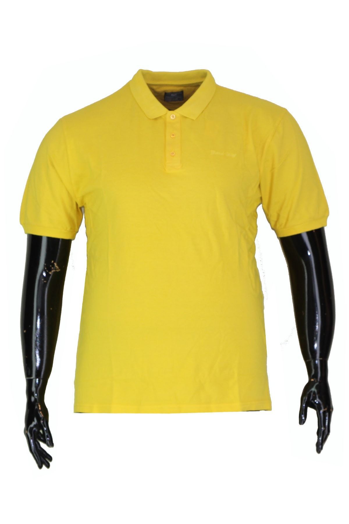 Erkek Sarı Büyük Beden T-Shirt 1454-7