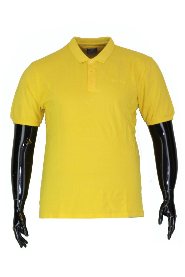 Erkek Sarı Büyük Beden T-Shirt 1454-7
