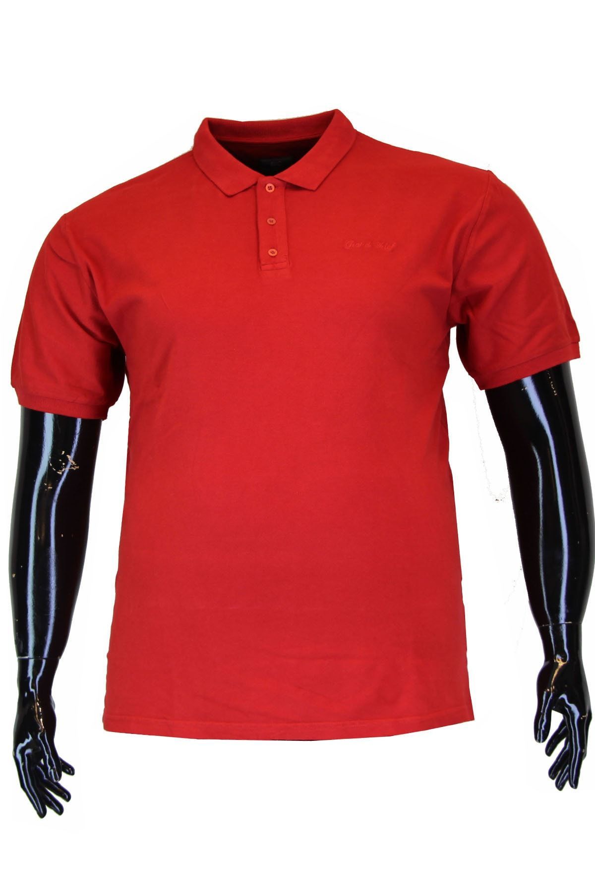 Erkek Kırmızı Büyük Beden T-Shirt 1454-8