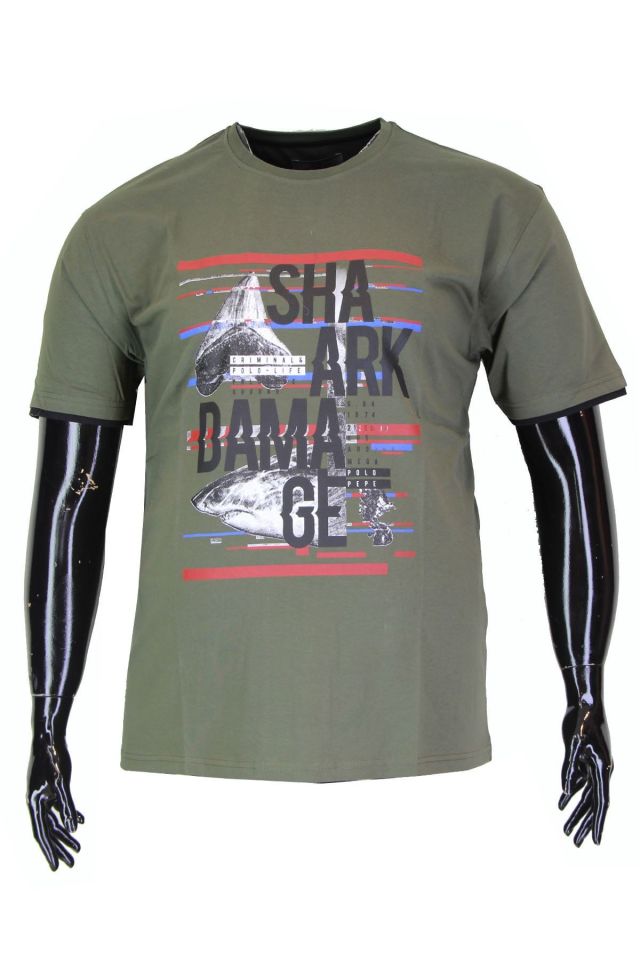 Erkek Haki Tshirt 1320-5