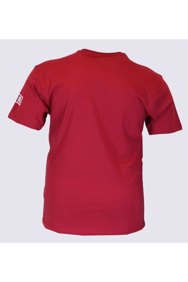 Erkek Bordo Büyük Beden Tişört 1304-8