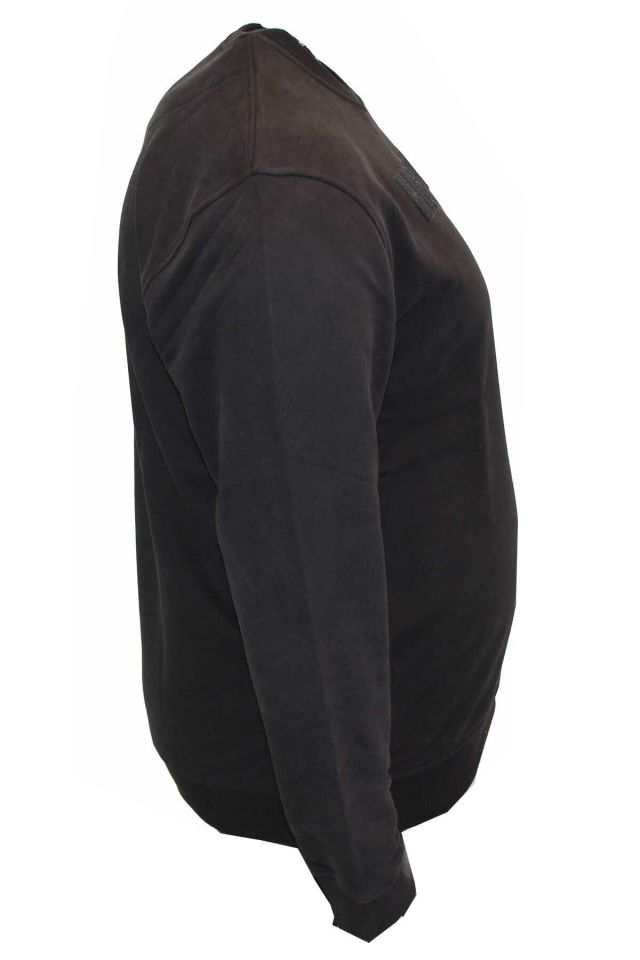 Erkek Siyah Büyük Beden Sweatshirt 20453-2