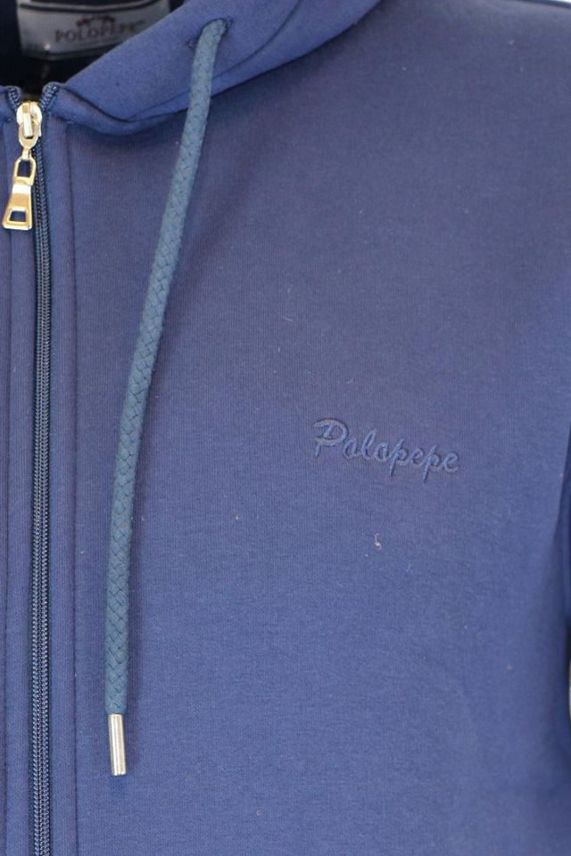 Erkek İndigo Büyük Beden Sweatshirt 20451-4
